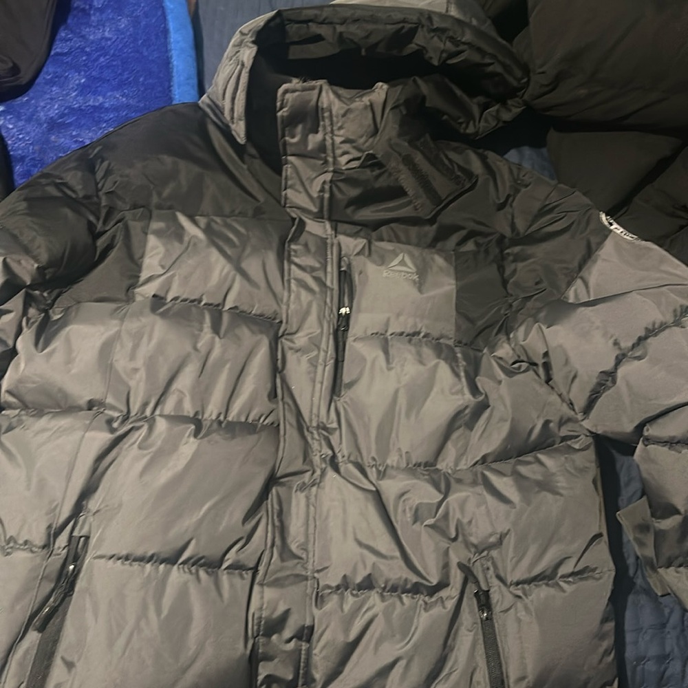 Gray and black men’s REEBOK jacket